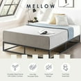 thumbnail image 4 of Mellow Modernista 10" Metal Platform Bed Frame with Wooden Slat Foundation, King, Black, 4 of 11