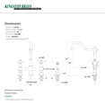 thumbnail image 3 of Kingston Brass KS1272PKXBS 8" Centerset Kitchen Faucet with Brass Sprayer, Polished Brass, 3 of 3