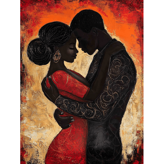 Romantic Couple Embrace Decorative Painting/Canvas Art， Perfect for Living Room， Bedroom， Dining Room， Study， Office， Hallway， Hotel， Restaurant Decoration.