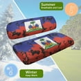 thumbnail image 5 of Binienty Haiti Flag Golf Cart Seat Covers Towel Blanket for EZGO TXT RXV/Club Car DS Precedent Golf Car Seat Cushion Cover and Backrest Cover Sets 2 Piece Golfcart Accessories, 5 of 8