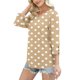 thumbnail image 4 of Neewe 3/4 Length Sleeve for Womens Polk Dot Tops Casual Crewneck Pullover Tunics Summer Comfy Blouses Fashion 2026, 4 of 7