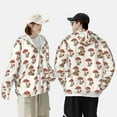 thumbnail image 6 of Kll Red Mushrooms Print Men'S Women’s Upf 50+ Sun Protection Outdoor Hoodie Jacket Long Sleeve Fishing Hiking Performance Shirt- Large, 6 of 8