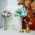 thumbnail image 2 of LANLONG Elegant 22.05” Trumpet Flower Vases, Metal Centerpiece Vases for Weddings, Set of 2, 2 of 6
