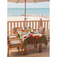 thumbnail image 2 of Outdoor Tablecloth with Umbrella Hole for Patio/Picnic/Party/Camping, Brown Gourd Waterproof Table Cloth Rectangle Table Cover Washable, Floral Modern Art Red Beige (54"x 80"), 2 of 9