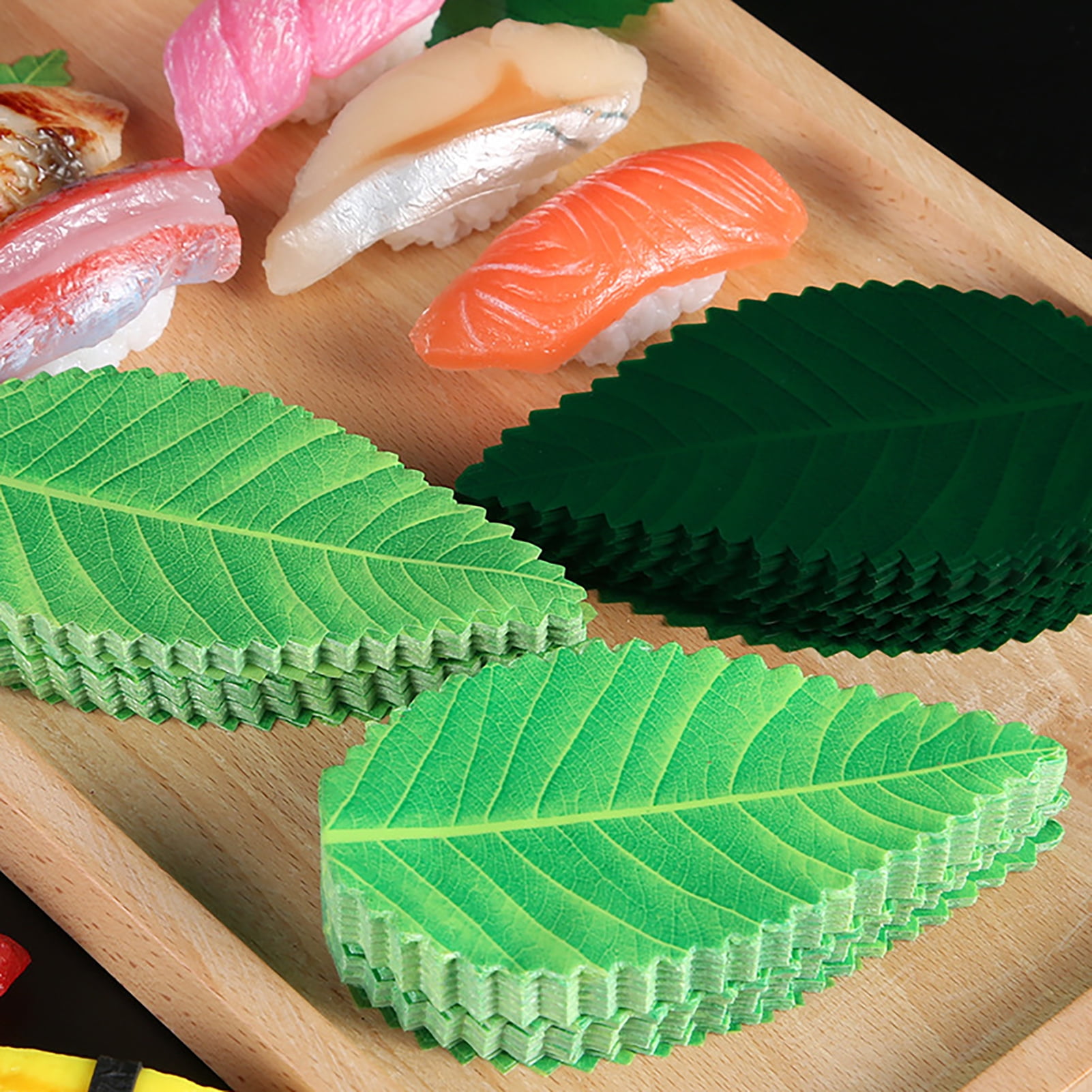 Lot Green Leaves Lunch Box Decoration Leaf Shape Bento Rice - Temu