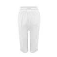 thumbnail image 2 of Arlun 2026 Summer Beach Linen Five Point Pants with Pockets Lightweight Comfort Breathable Pure Color Half Trousers Stretch Waist Straight Leg Knee Length Leisure Pant White XL, 2 of 2