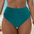 thumbnail image 2 of Godom Women's Swimwear Bottoms Swimsuit Bottom Ruched Tummy Control Bikini High Waisted Bathing Suit Bottoms S-XXL, 2 of 8