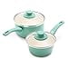 thumbnail image 2 of GreenLife Soft Grip Healthy Ceramic Nonstick, Saucepans with Lids, 1QT and 2QT, Turquoise, 2 of 4