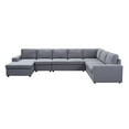 thumbnail image 5 of Tifton Light Gray Linen 7 Seat Reversible Modular Sectional Sofa Chaise, 5 of 5