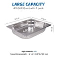 thumbnail image 2 of Hakka 6-Pack 1/2 Size Steam Table Hotel Pans 2.5 Inch Deep Stainless Steel, 2 of 8
