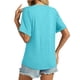 thumbnail image 5 of Camiseta TICTICMISS para mujer, manga corta, cuello en V, color aguamarina, 5 of 6