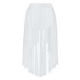 thumbnail image 4 of SiiRoh Women Rhinestone Lyrical Ballet Dance Skirt High Low Dance Practice Skirt Ballroom Dancewear White XXL, 4 of 5