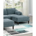 thumbnail image 6 of CoSoTower Contemporary 5pcs Modular Sectional Set One Arm Chairs Armless Chair Ottoman L-Shaped Sectional Mineral Morgan Fabric, 6 of 9