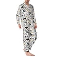 thumbnail image 2 of Honeii Puppy Pattern Mens Pajamas Set,2pcs Men's Lounge Long Sleeve Sleep Shirt and Pajama Bottoms Sleepwear Set,Mens Pjs Sets-Medium, 2 of 7