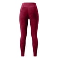thumbnail image 5 of Women's Yoga Pants Solid Color High Waist Abdomen Raising Hip Shaping Naked Tight Elastic Pants Casual Daily Wear, 5 of 5