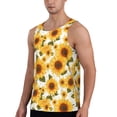 thumbnail image 2 of Lsque Yellow Polka Dot Sunflower Pattern Mens Tank Tops Muscle Athletic Quick Dry Sleeveless Workout Fitness T Shirts Beach Tank Top, Loose-fit Sleeveless Shirt for Men-4X-Large, 2 of 7
