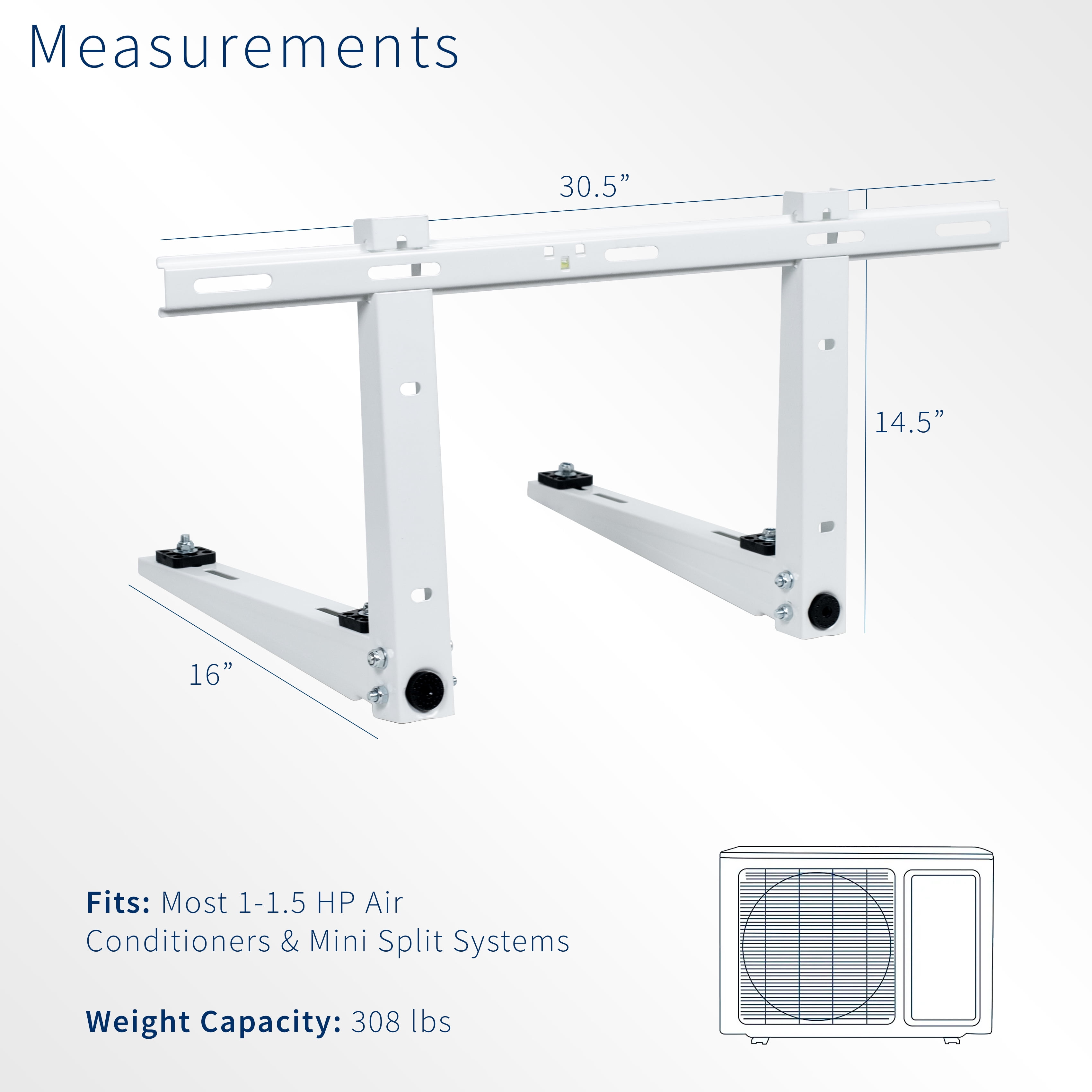 VIVO Steel Mini Split Air Conditioner Adjustable Wall Mount