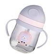 thumbnail image 2 of Vaso con pajita para bebé de 250 ml, a prueba de fugas, seguro, de plástico inodoro, sin decoloración, con escala, para niños pequeños, para viajes en casa, morado, 2 of 14