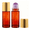 Purple, variant on RAGUPEL 2 Pack Rose Quartz Roller Bottles for Essential Oils, 50Ml Refillable Amber Glass Roll on Bottles with Natural Crystal Roller Balls, Leak Proof Travel Perfume Bottle with Gold Caps