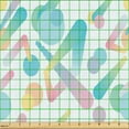 thumbnail image 2 of Ambesonne Fashion Fabric by the Yard Upholstery, Whimsical Colorful Motifs, 3 Yards, Sky Blue Almond Green, 2 of 5