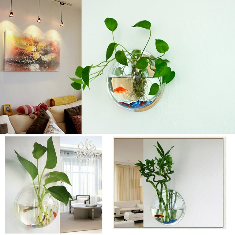 Walmeck Home Decoration Wall Mount Fish Tanks Goldfish Bowl