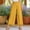 Yellow plus size wide leg pants a1, variant on sdhkgrrt Women Plus Size Wide Leg Cropped Pants with Pockets Elastic Waist Casual Ruffle Lounge Pants Solid Workout Relaxed Fit Fall Palazzo Trousers, Yellow 4XL