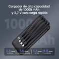 thumbnail image 2 of Banco De Energía Portátil G-tide P1 10000 mAh, 3,7 V, 37 Wh,4cables,power Bank,Compatible con sistemas Android e iOS,Disponible en cuatro colores,El cable es desmontable,Negro,Iluminación LED, 2 of 10