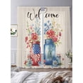 thumbnail image 2 of 4th of July Sheer Curtains for Living Room Bedroom Independence Day Spring Floral US Flag Retro Sheer Curtains 84 Inch Long 2 Panels Set Light Filtering Curtain Window Treatments Drapes, 2 of 6