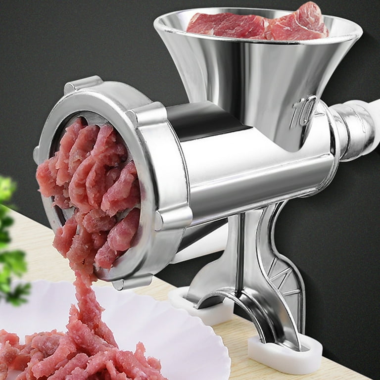  Manual Meat Grinder, Stainless Steel Hand Crank Meat Vegetable  Grinding Machine, Heavy Duty Manual Meat Grinding Machine for Homemade  Burger Patties, Ground Beef and More: Home & Kitchen