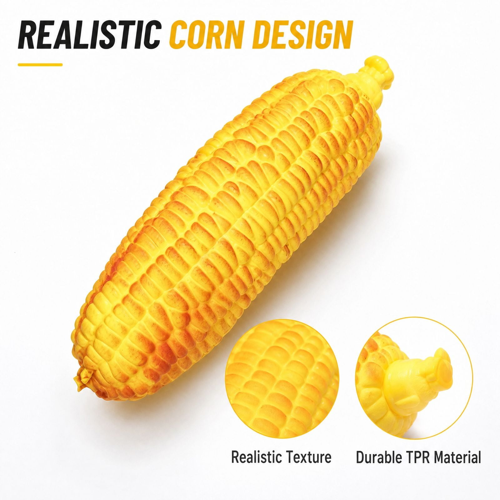 Large Corn Shaped Squeeze Toys with Modeling Material Filled and Crunchy Squeezable Design 10 Inch Yellow Corn Design for Adults and Teens Sensory Toys