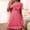 Hot Pink, variant on Sakmal White Moomoo Nightgowns for Women Oversized Comfy Ultra-Soft Moomoo Dress Short Sleeve Graphic Crew Neck Short Nightgowns S-2XL