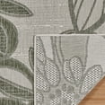 thumbnail image 4 of Tropea Woodbury Casual Tropical Floral Green Ivory Premium Flatweave UV Resistant Indoor Outdoor Area Rug, 8x10, 4 of 5