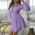 thumbnail image 5 of Lindreshi Summer Dresses for Women 2024 Women's Mbroidered Lace One Shoulder Short Skirt Sweet Beauty Style, 5 of 5