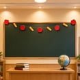 thumbnail image 4 of Banner,Pencil Apple Pattern Pre-strung Cardstock Hanging Decor for Teacher Office Home Semester Begin Party, 4 of 7