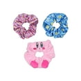 thumbnail image 6 of Kirby Video Game 3D Character Scrunchie Set Hair Ties Hair Accessories For All Hair Types 3 Piece Set | Pain-Free Removal For Braids Ponytails, 6 of 7