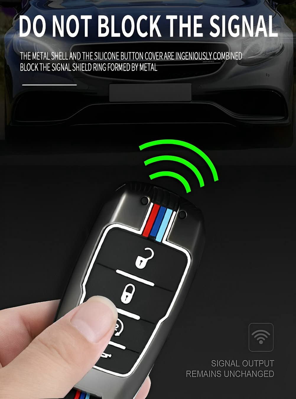 for Ram Key Fob Cover Case Metal Shell Smart Key Holder Protector Compatible for 2019-2024 Dodge Ram 1500 2500 3500 4 Button