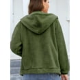 thumbnail image 2 of Cuteduck Womens Sherpa Jacket Fuzzy Fleece Zip Up Winter Hoodies Coat, S-2XL, 2 of 9