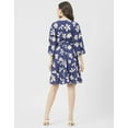 thumbnail image 4 of Moomaya V Neck Printed Rayon 3/4 Sleeve Wrap Dress - Women's Wrap Dress, 4 of 9