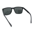 thumbnail image 4 of Mens Rectangular Minimal Horn Rim Sporty Gentlemanly Sunglasses Matte Black - Black, 4 of 4