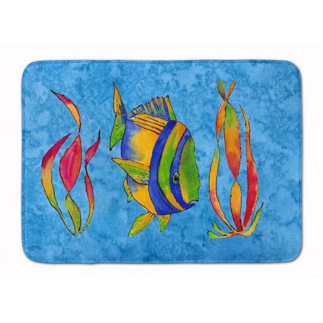 Carolines Treasures 8713RUG Poisson et Algues sur Tapis de Mousse à Mémoire Lavable en Machine Bleu