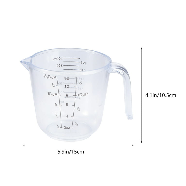 HOMEMAXS Plastic Large Measuring Cup Water Drinks Household Kitchen Liquid  Container with Handle (Transparent) 
