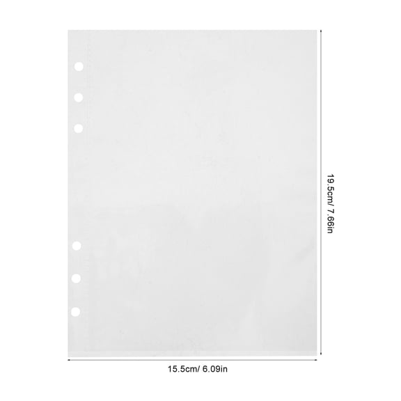A5 Size Clear Sheet Protectors 50pcs Plastic Binder Pocket Sleeves Photo Album Refill Loose Leaf File Inserts Covers for Home Office Classroom