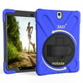 thumbnail image 4 of XYX Case for Samsung Galaxy Tab S3 9.7 inch SM-T820/SM-T825 with 360 Degree Rotating, Hand Strap, Shoulder Strap, Blue, 4 of 7