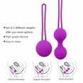 thumbnail image 4 of Kegel Exercise Weights Kit Ben Wa Balls - Bladder Control Pelvic Floor Exercise Vagina Tightening Vaginal Training Kit For Women And Post-Pregnancy Recover 3-Piece Set-Purple, 4 of 7
