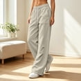 thumbnail image 6 of Tsivenald Womens Wide Leg Sweatpants High Waisted Drawstring Elastic Baggy Lounge Pants with Pockets Athletic Casual Workout Pants, 6 of 6