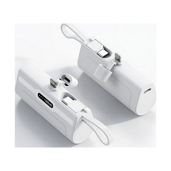 Portable Charger 5000mAh Power Bank Fast Charging and PD Input Small Docking Battery with LED Display Compatible with iPhone