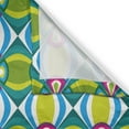 thumbnail image 3 of Ambesonne Abstract Kitchen Curtains, Floral Curvy Checked, 55"x39", Multicolor, 3 of 3