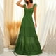 thumbnail image 5 of Moda mujer elegante sexy casual sin mangas honda correa color puro vestido largo Pompotops ghjkhdj1171, 5 of 8