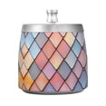 thumbnail image 7 of Yayeee Ashtray with Lid for Cigarette Smokeless Stainless Steel Home Ash Holder, Pink Shimmering Pattern, 7 of 7