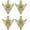 Bronze, variant on Hollow Triangle Collar Pins for Men, Retro Floral Shirt Angle Brooch Golden -
